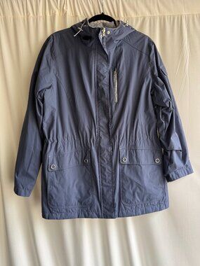 Free Country Fleece Lined Hooded Rain Jacket Women's Approx L Water Resistant